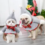 DOGLEMI Cat Dog Santa Hat Cape Dress Up
