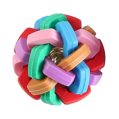 Rubber Woven Bell Ball Dog Chewing Toy 01