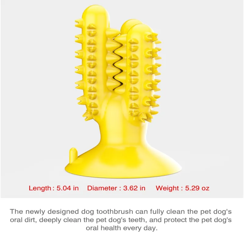 Dog Toothbrush Chew Toys Cactus Cleaning Stick