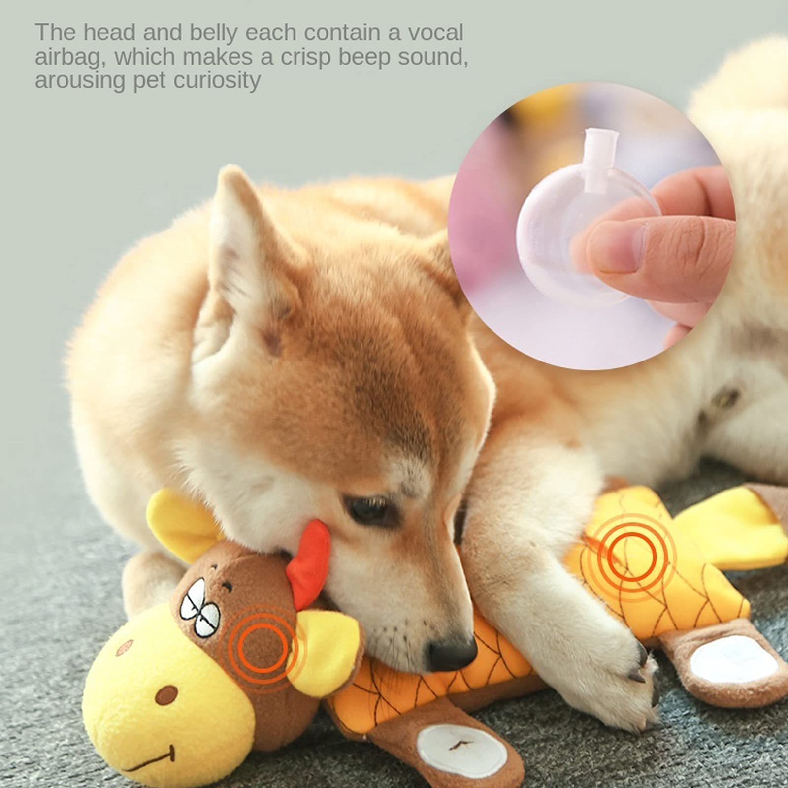 Animal Shape Dog Slow Food Toy With Sounding Toy Device