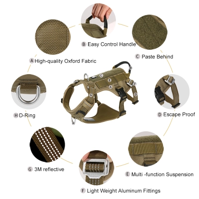 True Love Reflective Multi-Function Dog Harness 02