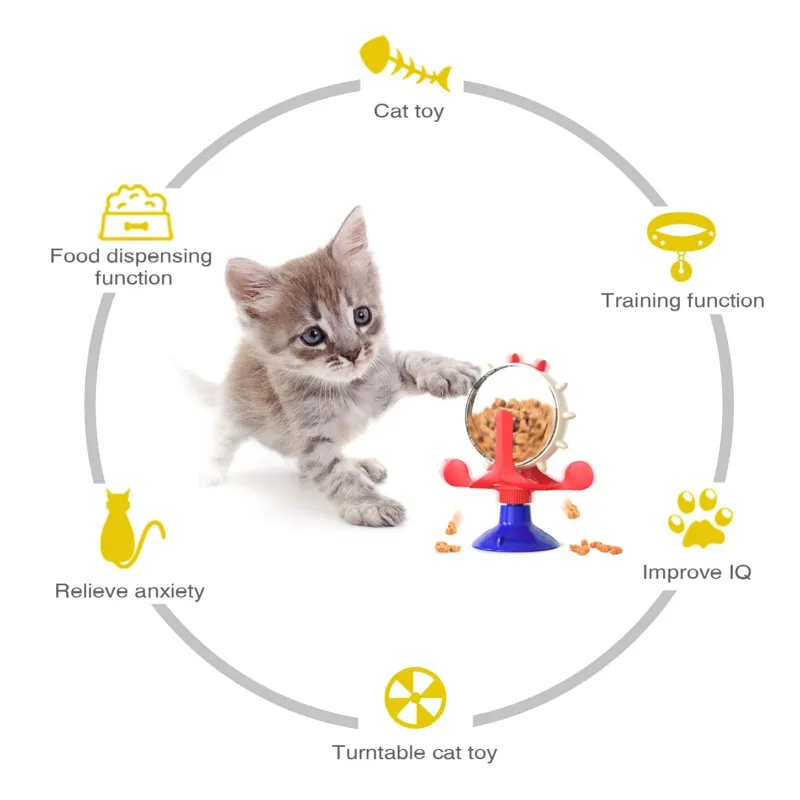 Cat Dog Slow Food Toy Interactive Turntable01