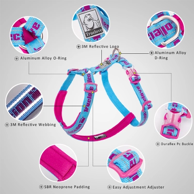True Love Reflective H Shaped Dog Harness 02