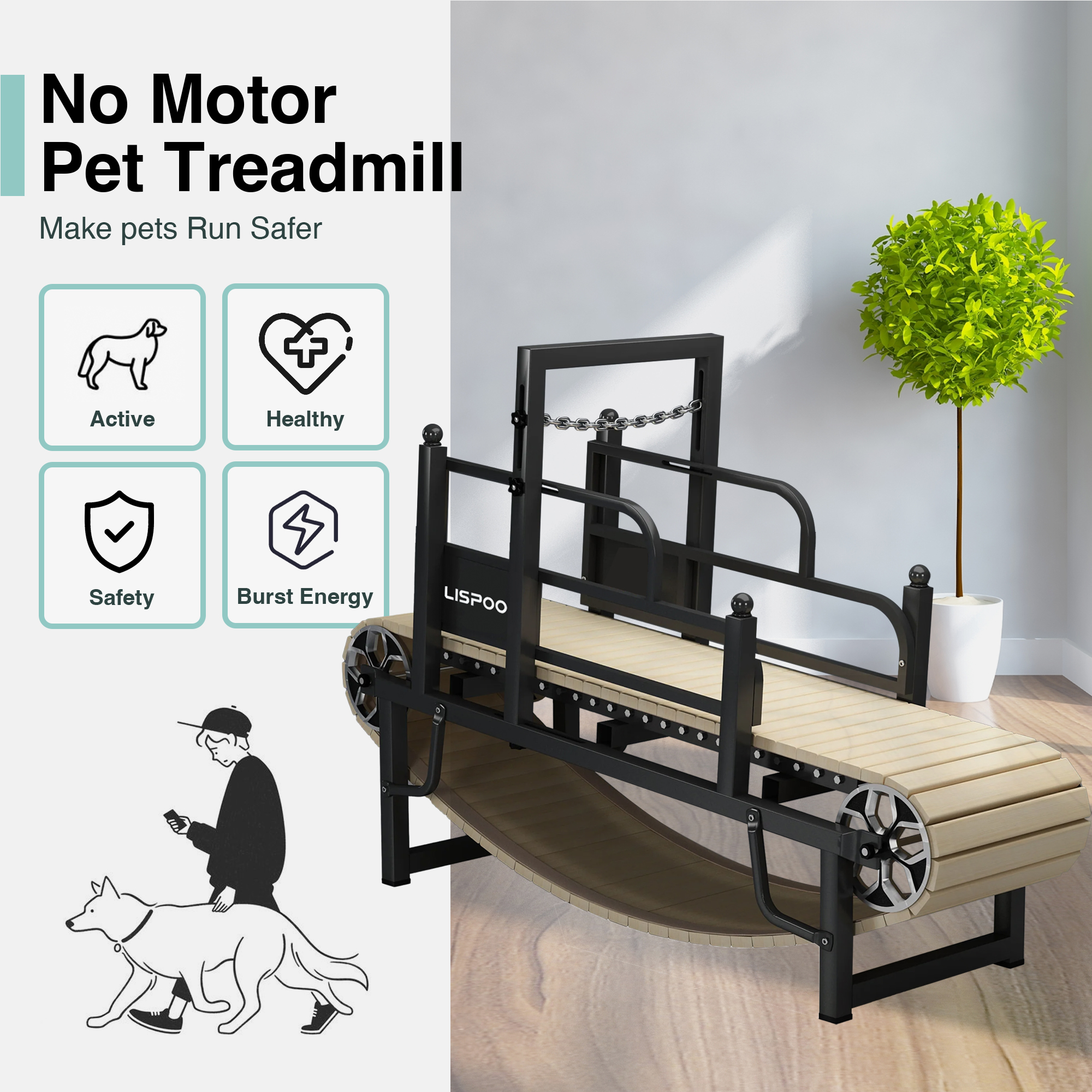 Dog treadmill outlet wood