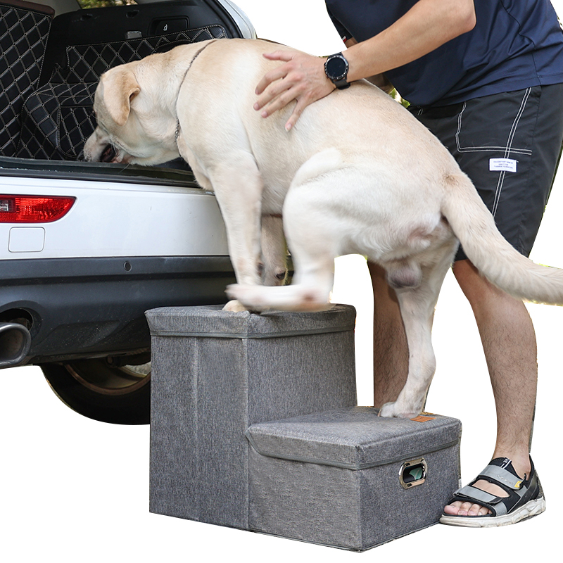 DOGLEMI Dog Stairs with Storage