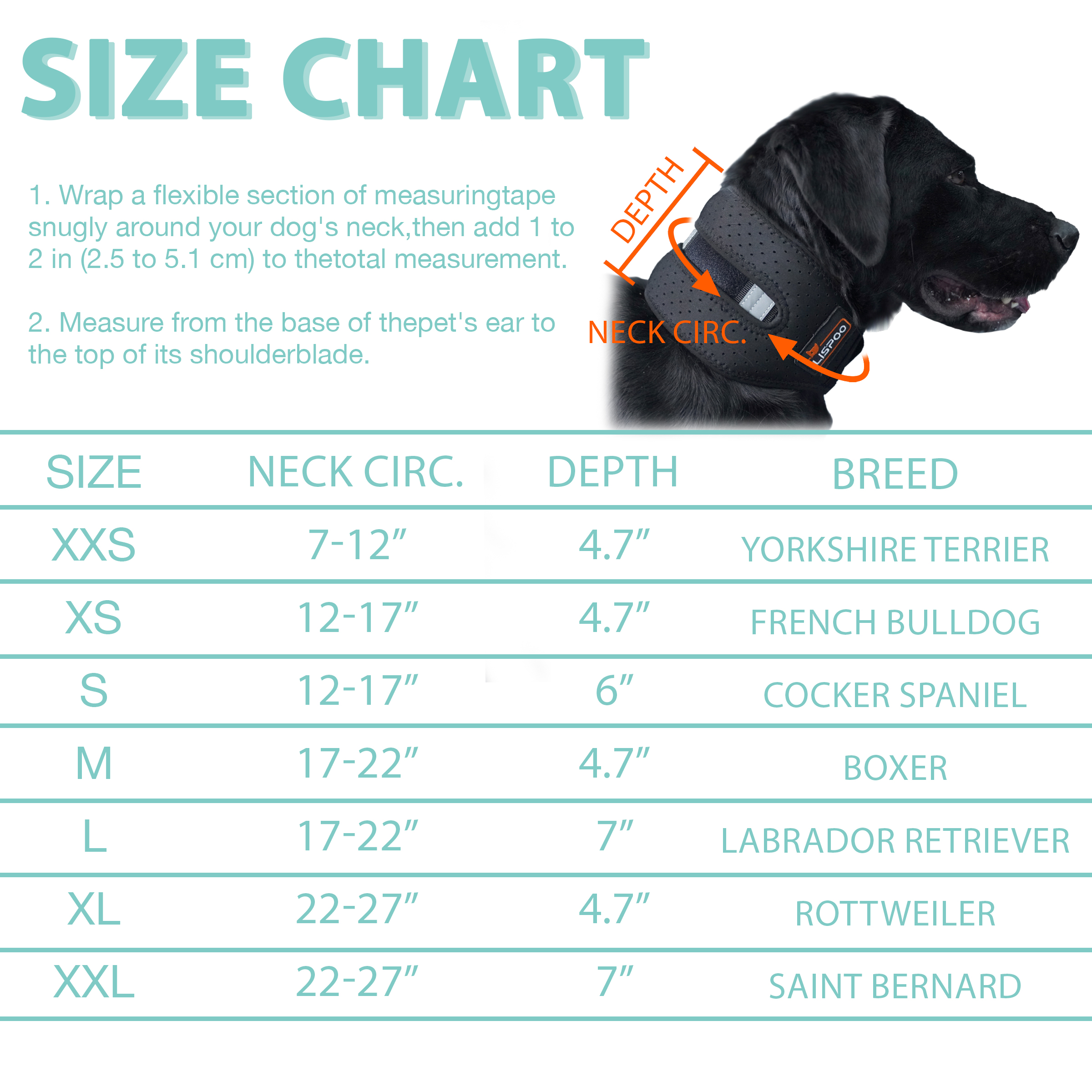 LISPOO dog cervical disc herniation cervical collar