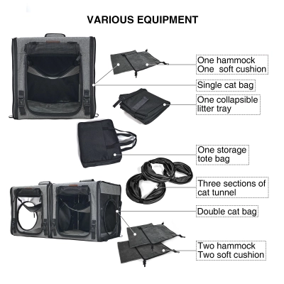 Connectable Cat Travel Tunnel Bag 02