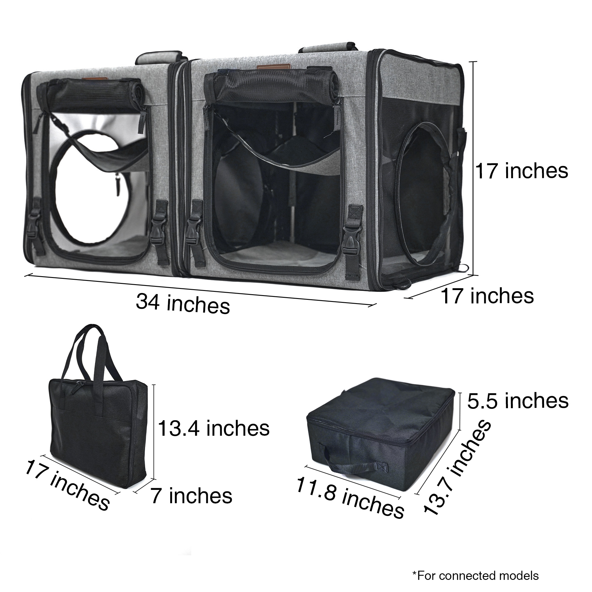Connectable Cat Travel Tunnel Bag