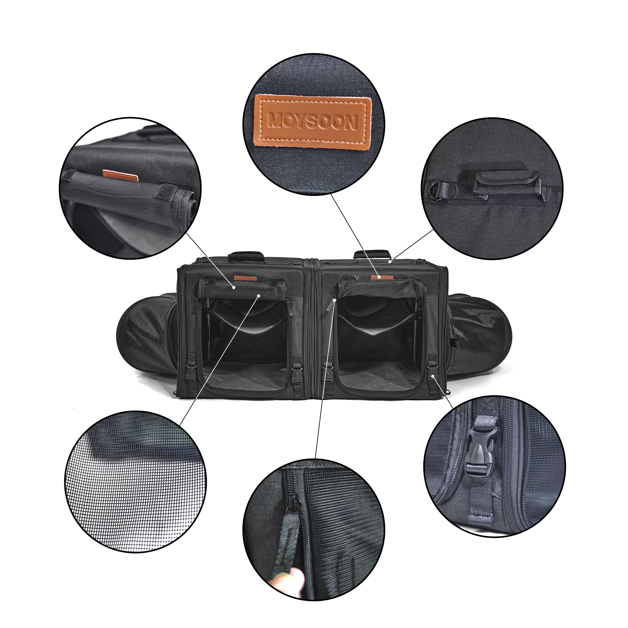 Moysoon Cat Travel Tunnel Bag Connectable