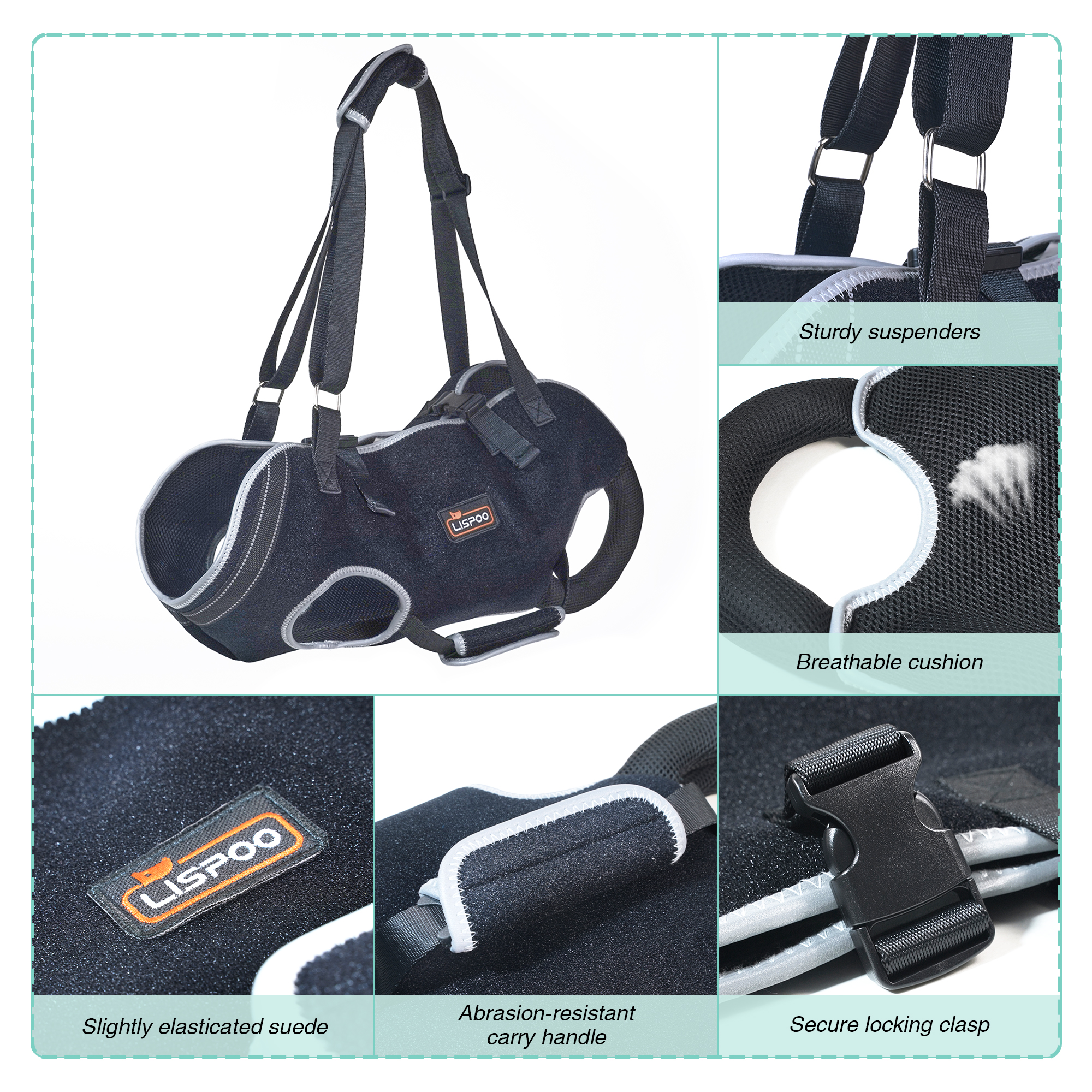 Dog Full Body Lifting Harness with Reflective Straps