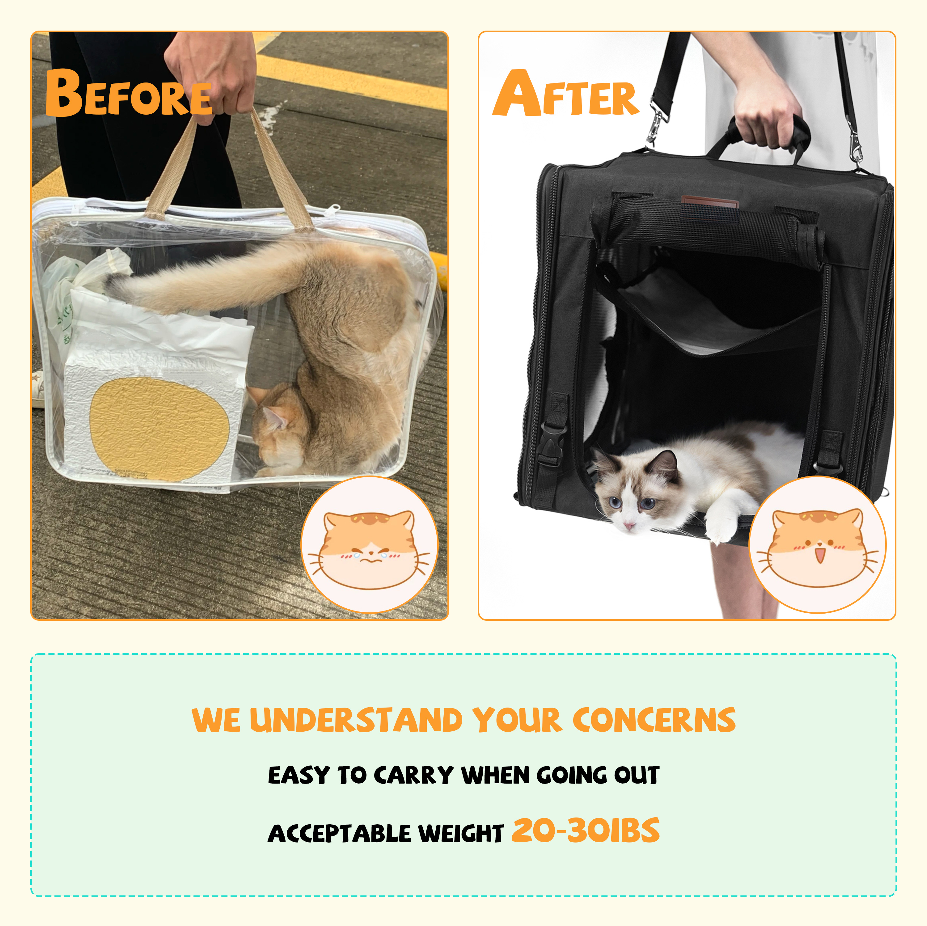 Moysoon dog and cat travel tunnel bag