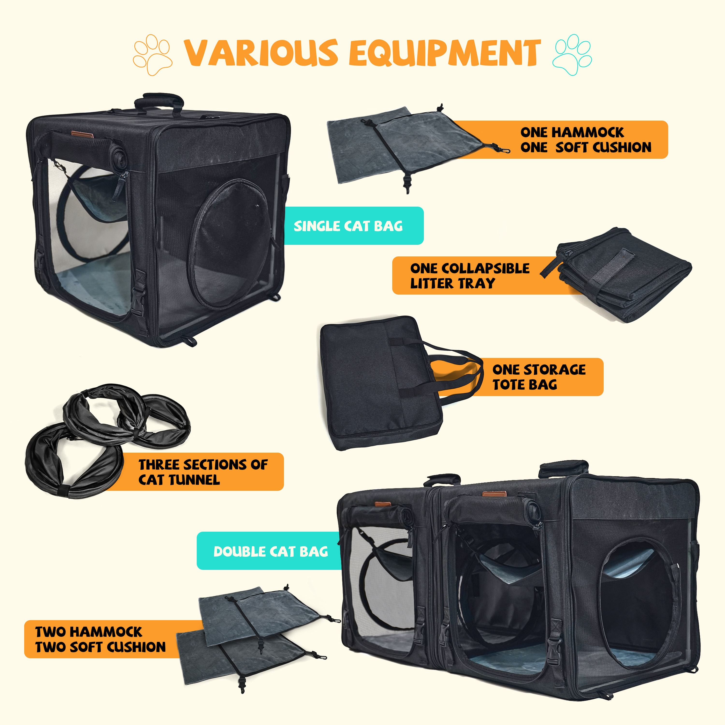 Cat Dog Travel Tunnel Bag