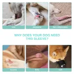 Dog Single Rear Leg Sleeves for Prevent Licking with Reflective Straps