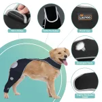 Dog Single Rear Leg Sleeves for Prevent Licking with Reflective Straps