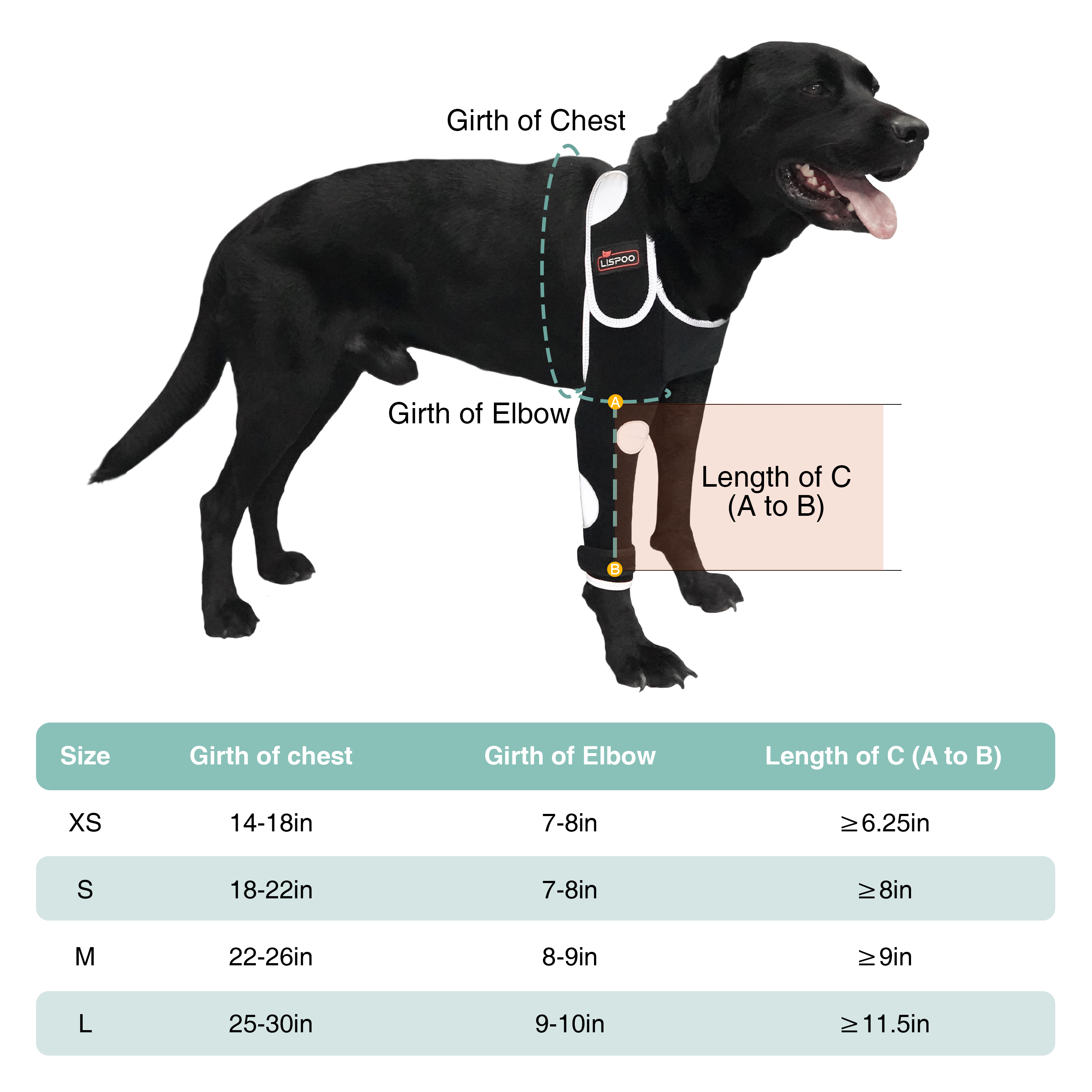 Dog Single Leg Sleeves For Prevent Licking with Reflective Straps