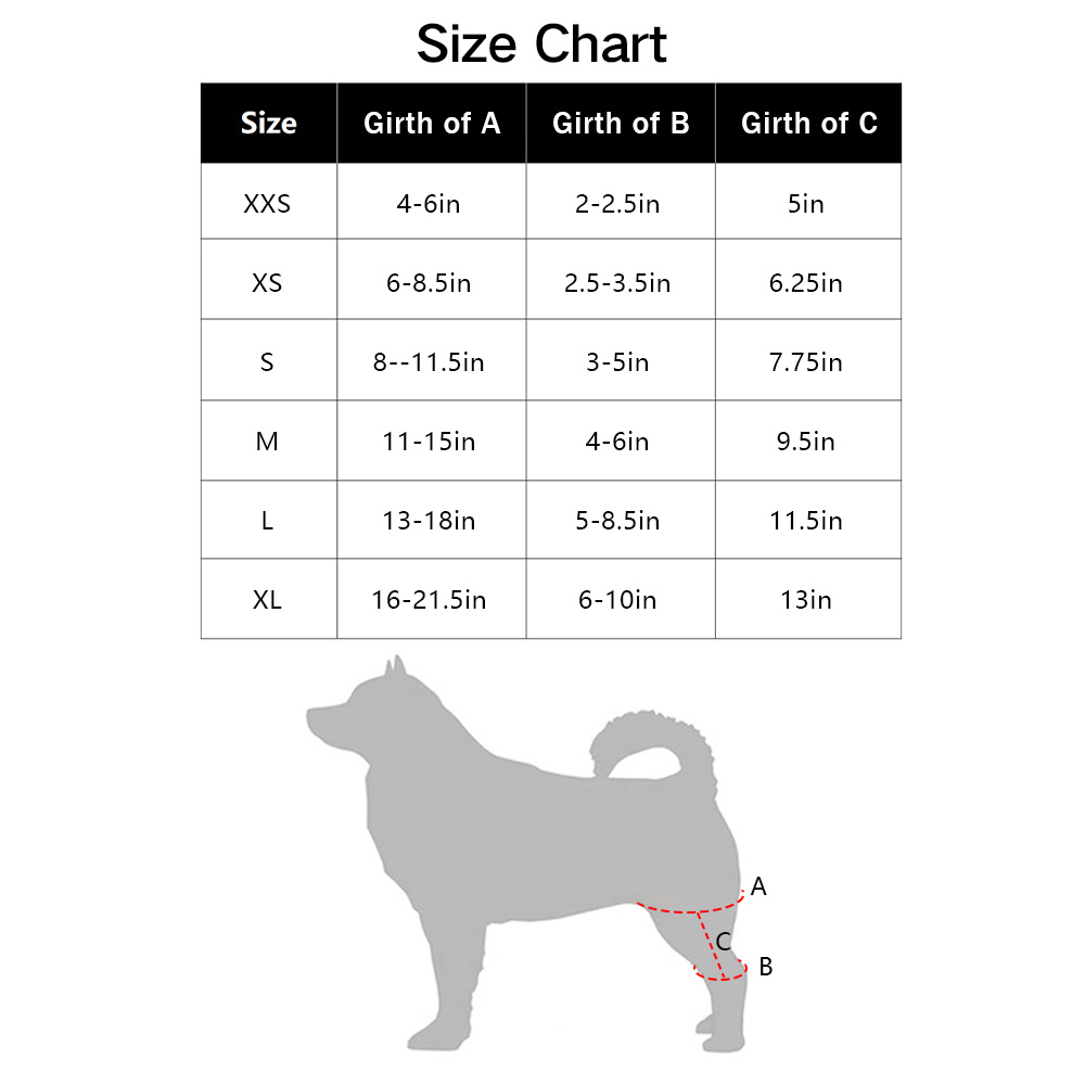 Dog Leg Brace with Reflective Metal Support