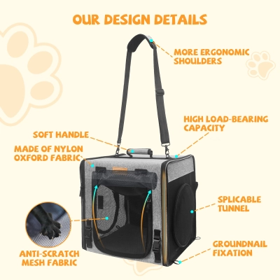 Moysoon Cat Dog Travel Tunnel Bag 02