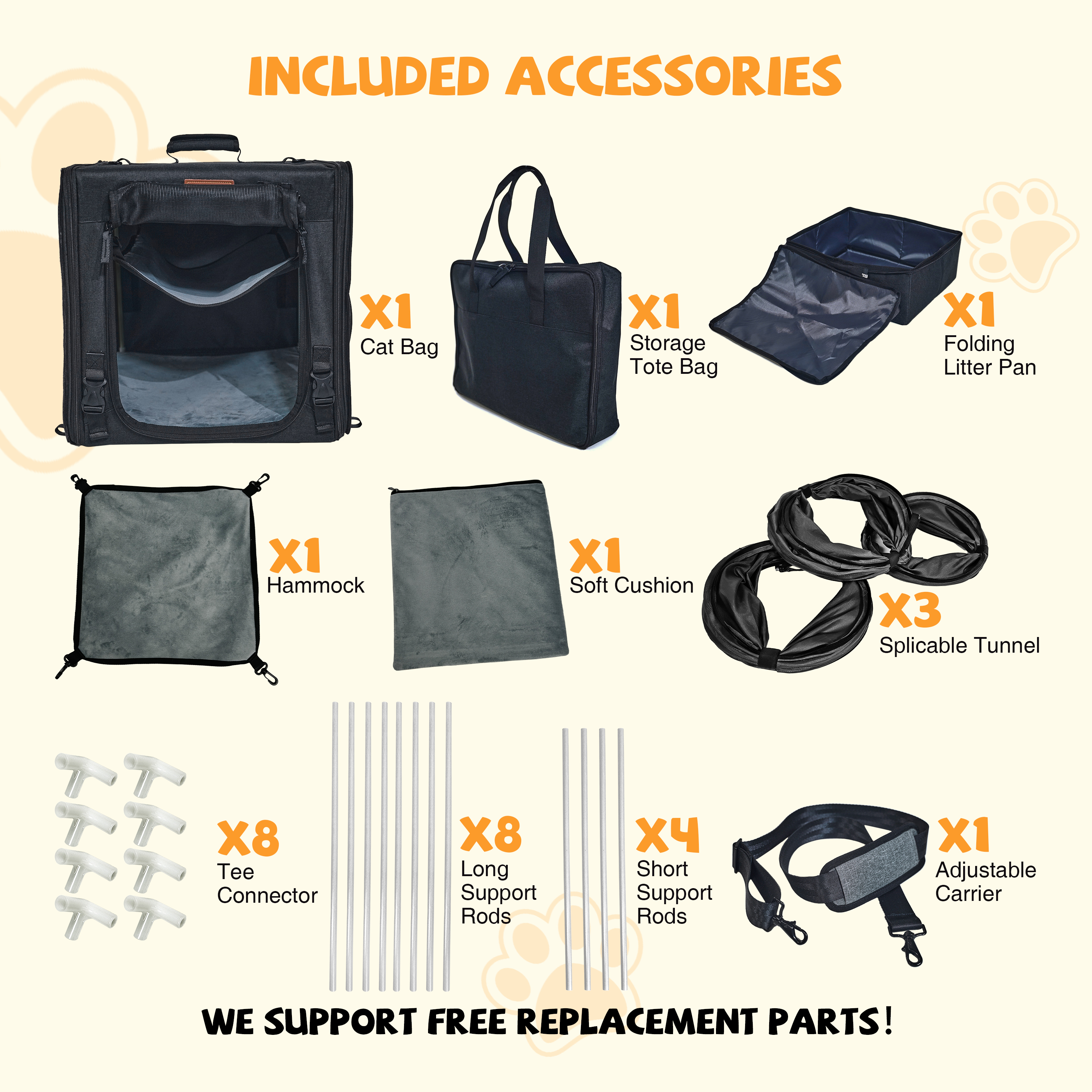 Moysoon Cat Dog Travel Tunnel Bag