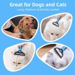 Dog Stainless Steel Double-sided Rake Brush