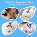 Dog Stainless Steel Double-sided Rake Brush