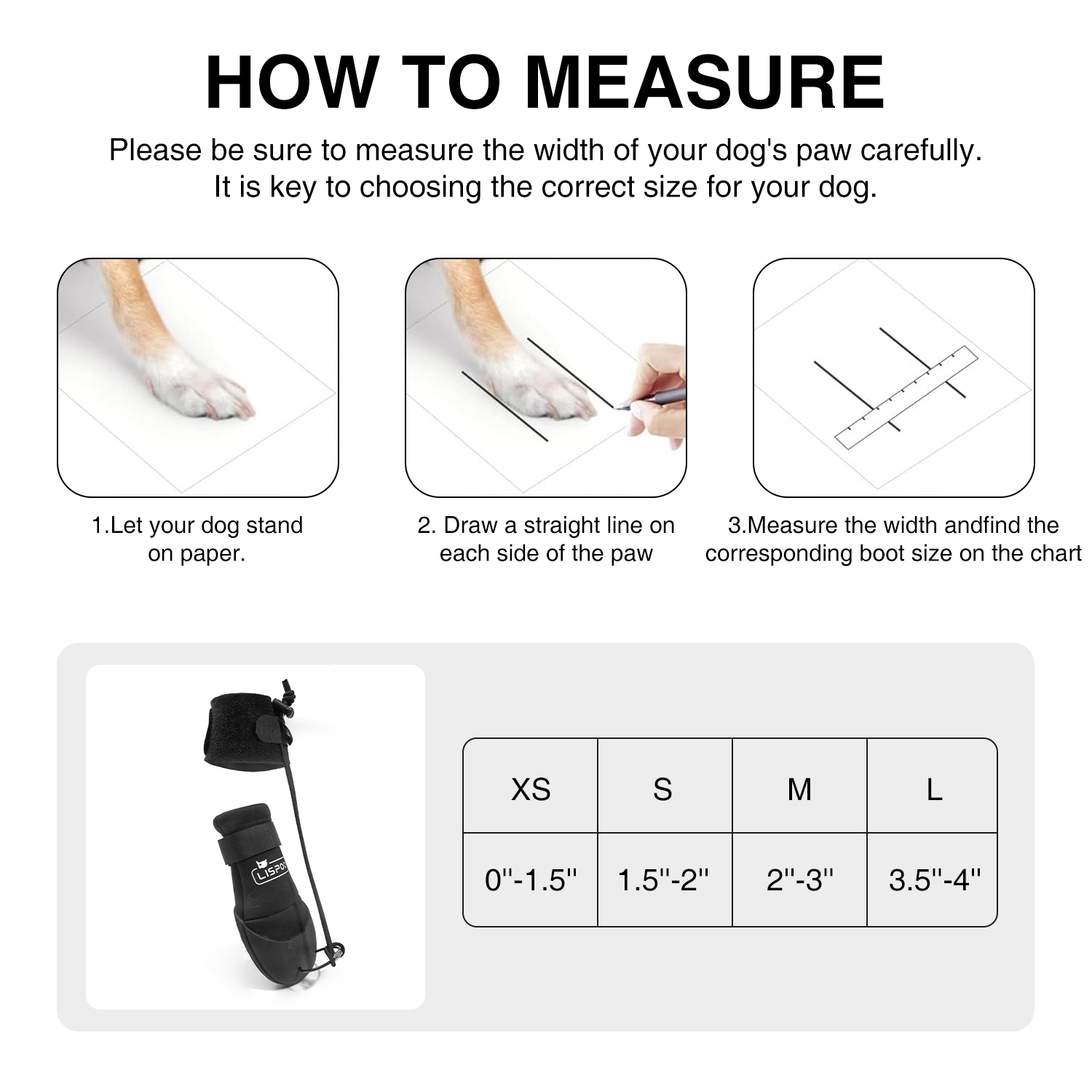 LISPOO Dog Paw Protection Boots