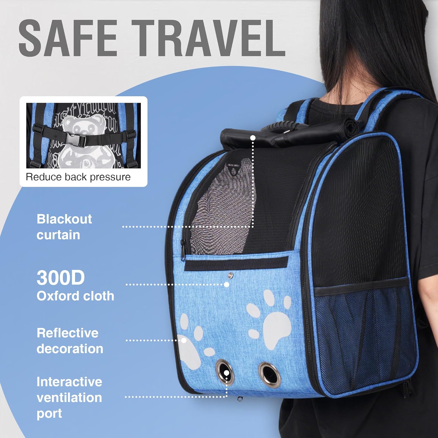 Portable Pet Backpack for Cats, Dogs and Small Animals