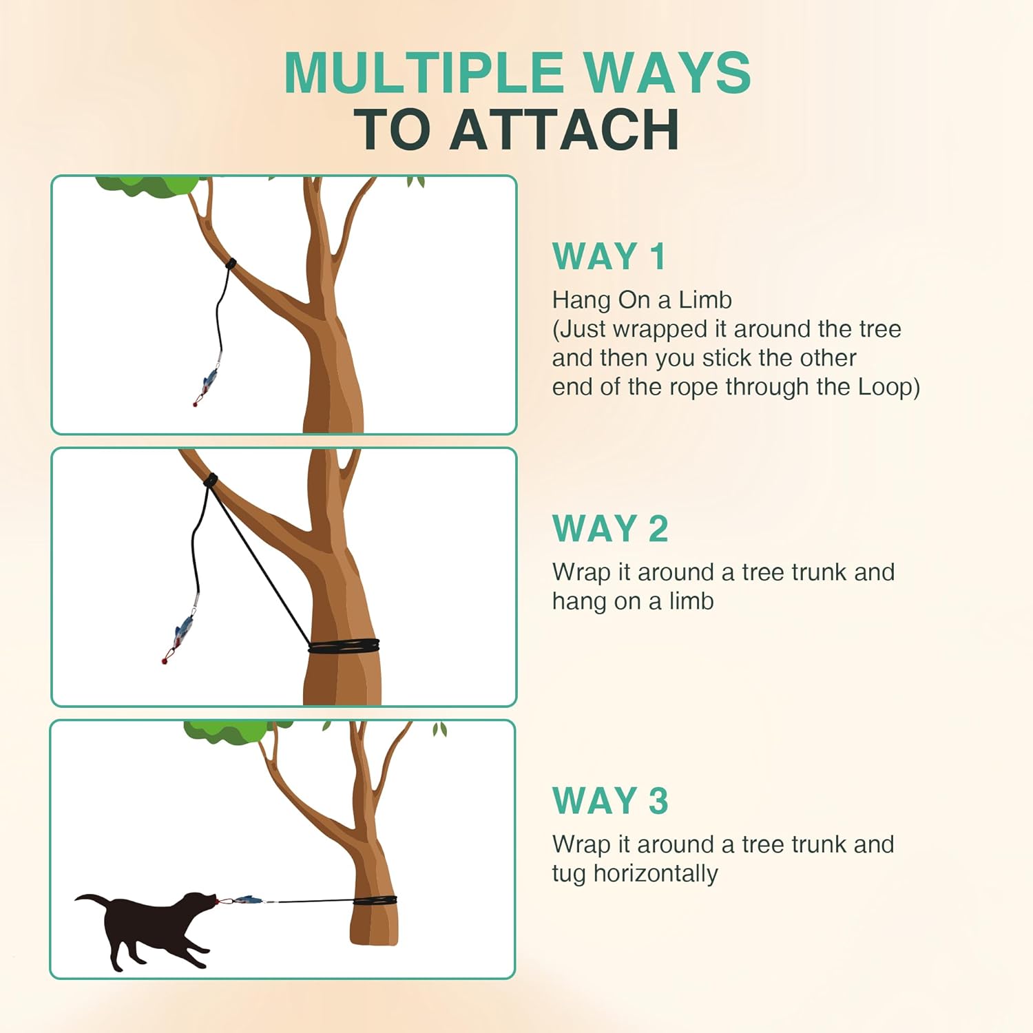 Multiple Dog Tug of War Teething Toys