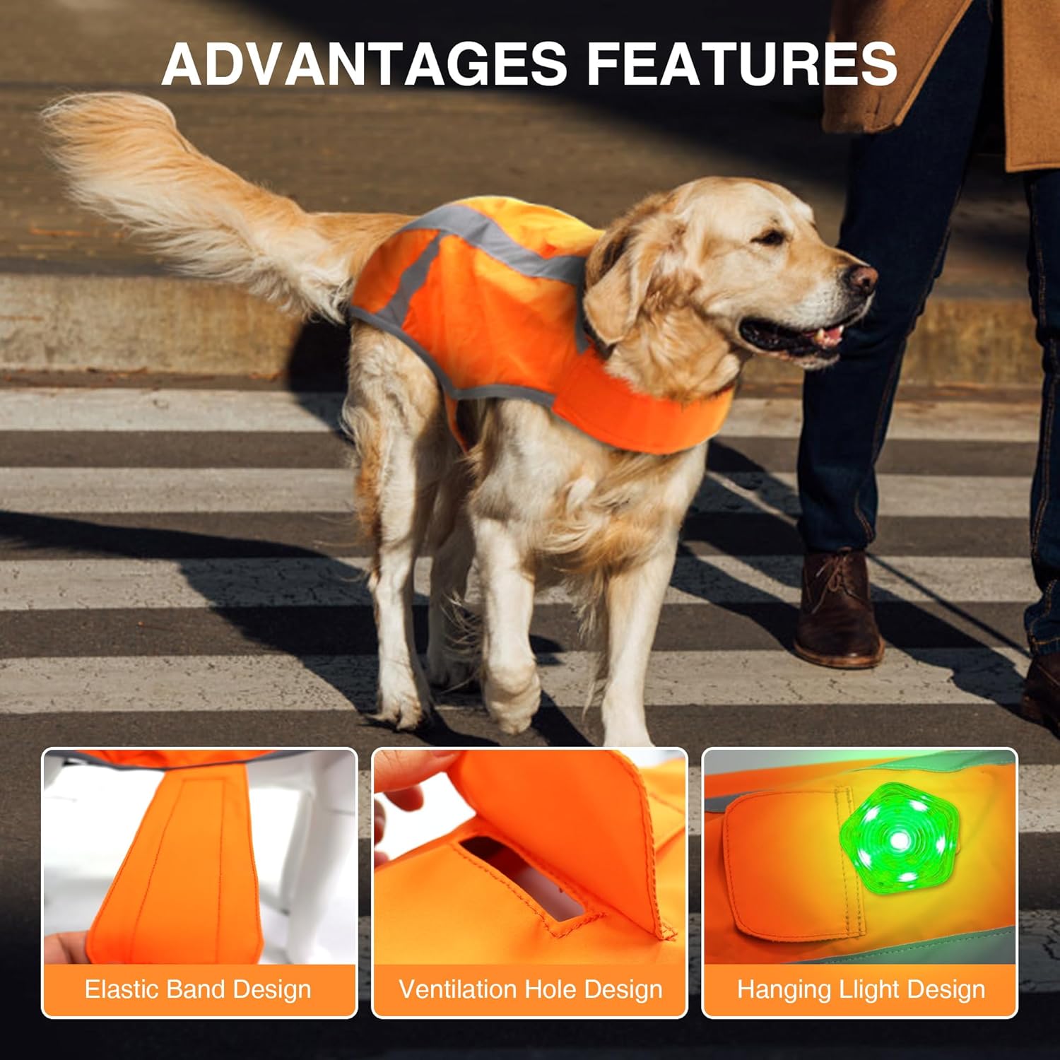 Dog Reflective Work Vest High Visibility Jacket