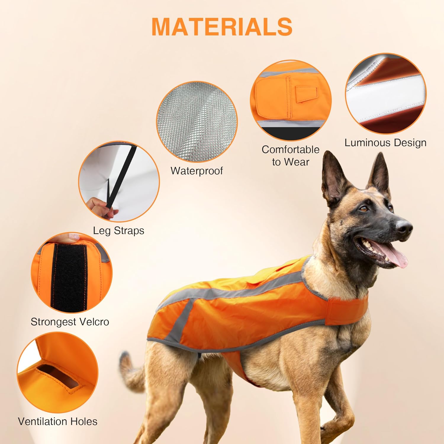 Dog Reflective Work Vest High Visibility Jacket