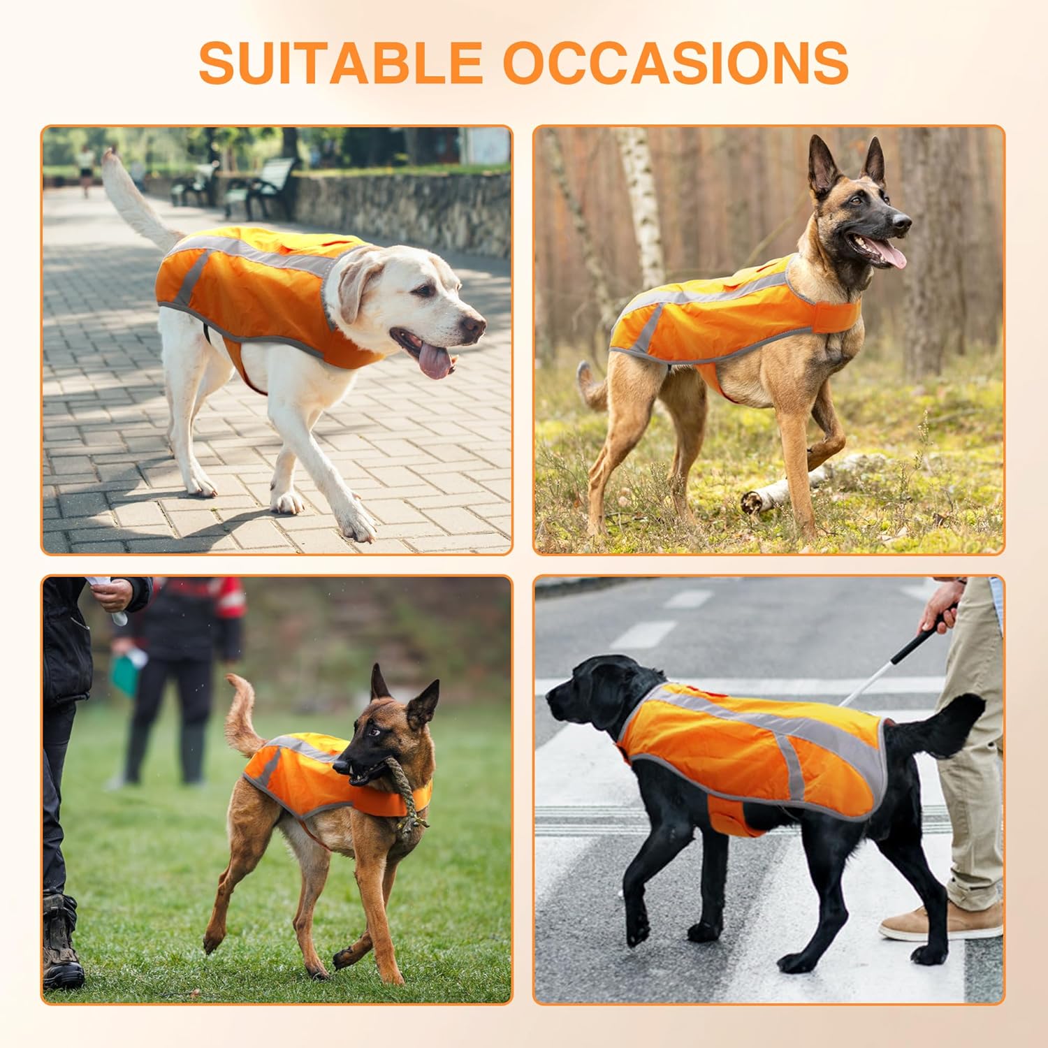 Dog Reflective Work Vest High Visibility Jacket
