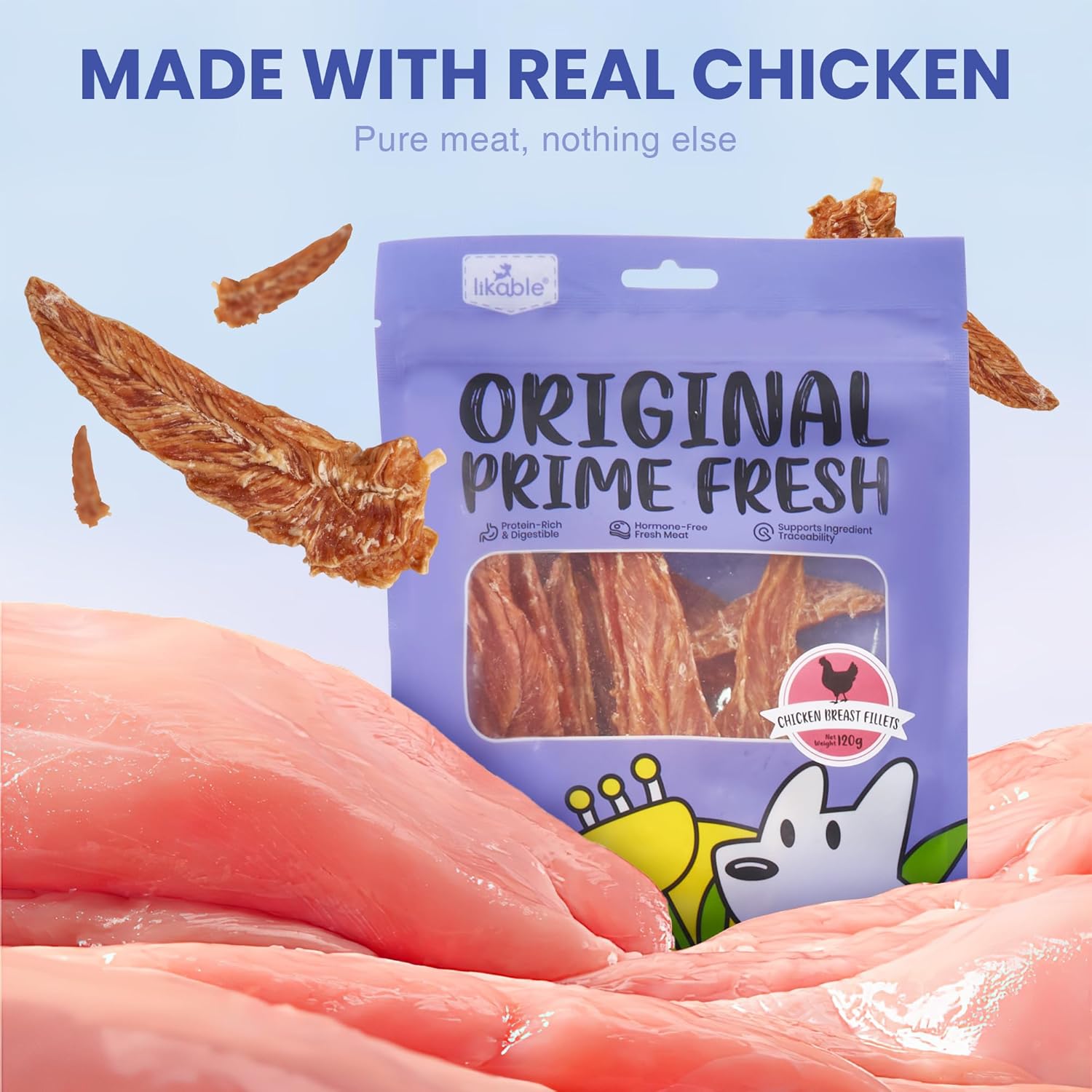 Whole Cut Chicken and Duck Dog Snacks