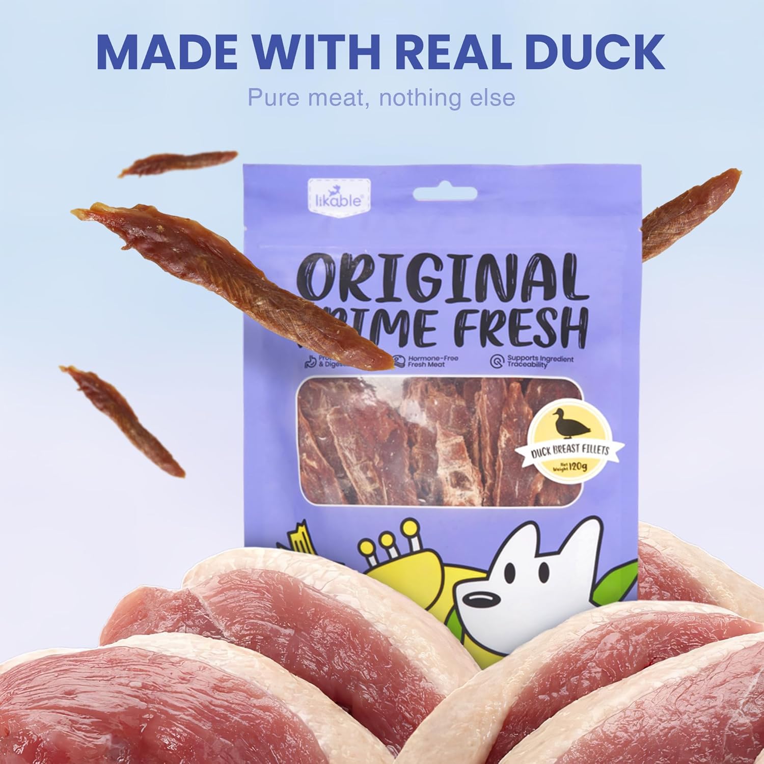 Whole Cut Chicken and Duck Dog Snacks