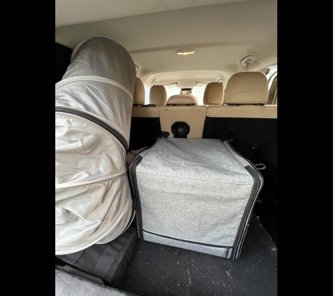 Moysoon Cat Dog Travel Tunnel Bag review Kristy Payne 02