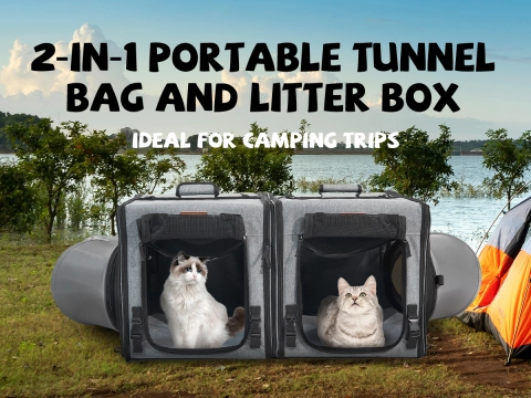 Discover the Ultimate Adventure: Introducing the Moysoon Cat Dog Travel Tunnel Bag