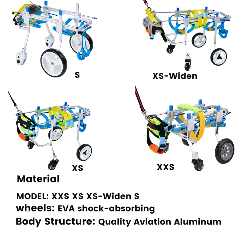 Lightweight Quad Wheelchair for Small Dogs