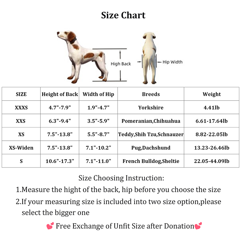 Small Dog Wheelchair for Hind Legs