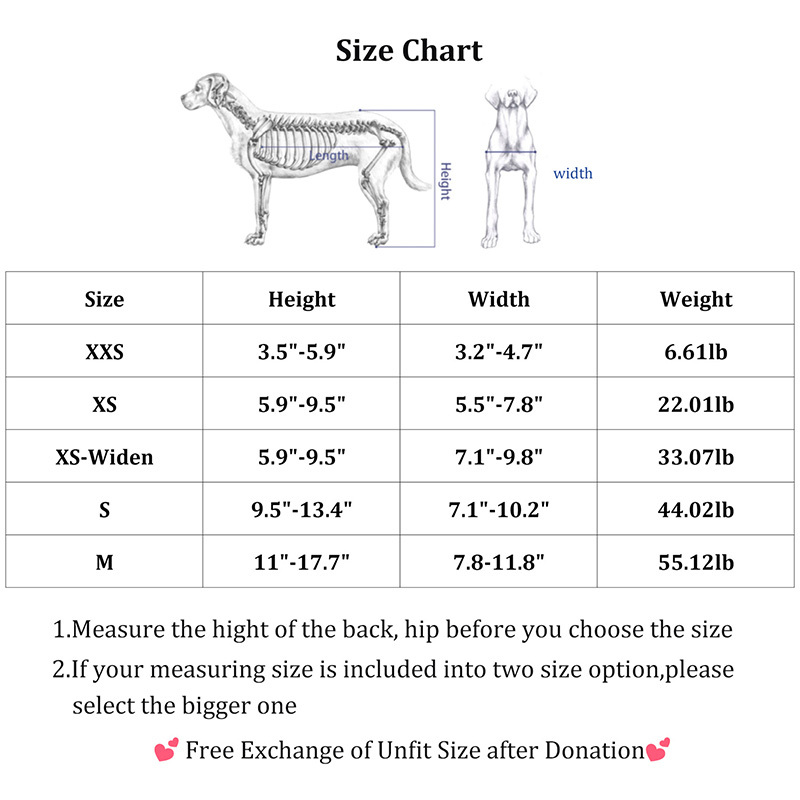 Small / Medium Dog Hind Leg Wheelchair