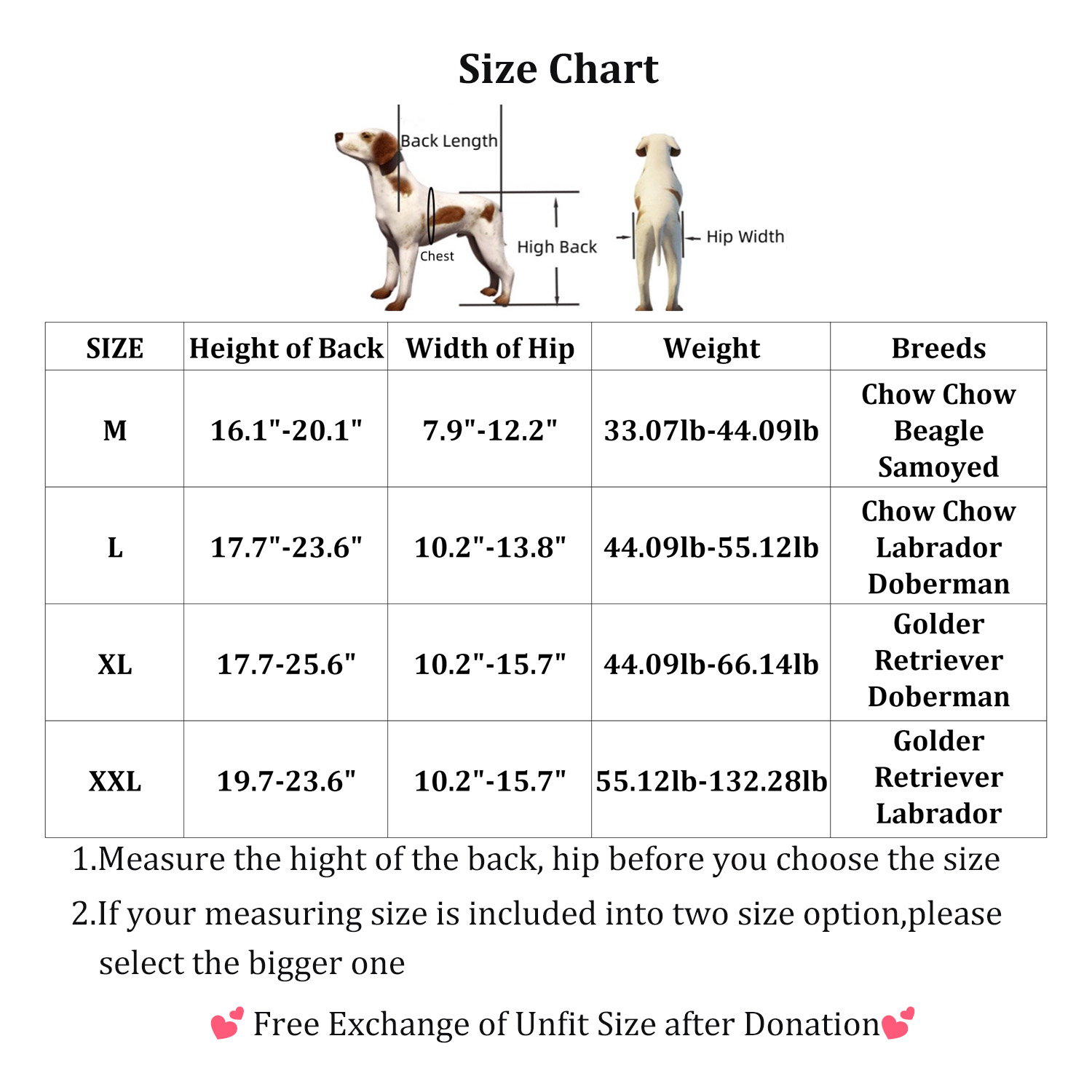 Medium / Large Dog Rear Leg Wheelchair