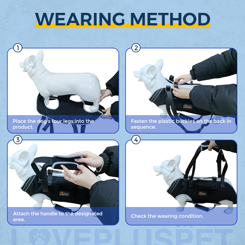 Handle Dog Lift Harness 