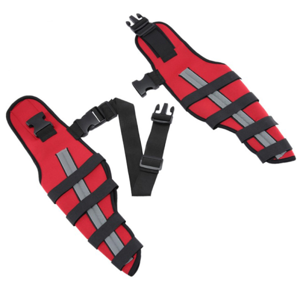 Hinged Dog Double Leg Brace Red