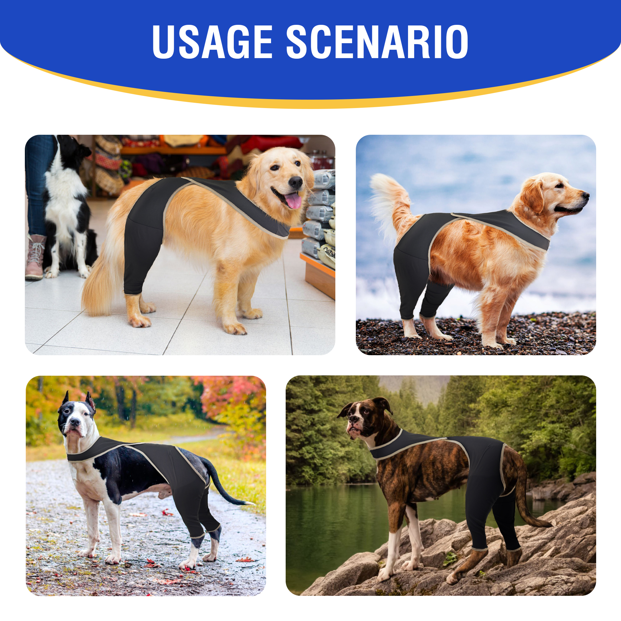 Dog Hind Leg Sleeves to Prevent Licking