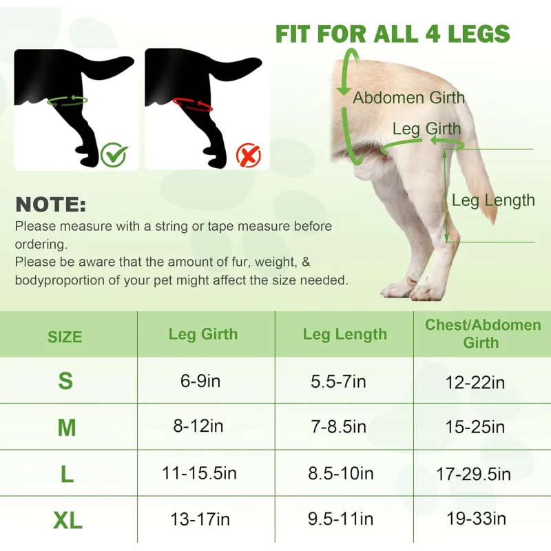 Dog Four-Legged Universal Arthritis Knee Brace