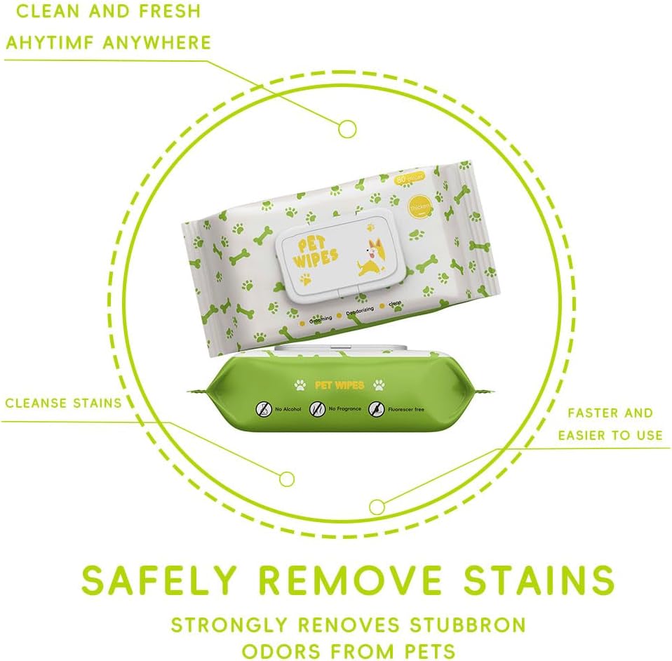Gentle and Safe Pet Wipes for Cats and Dogs