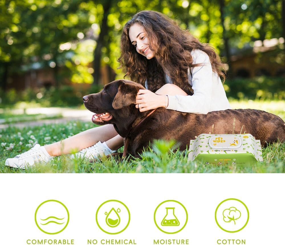 Gentle and Safe Pet Wipes for Cats and Dogs