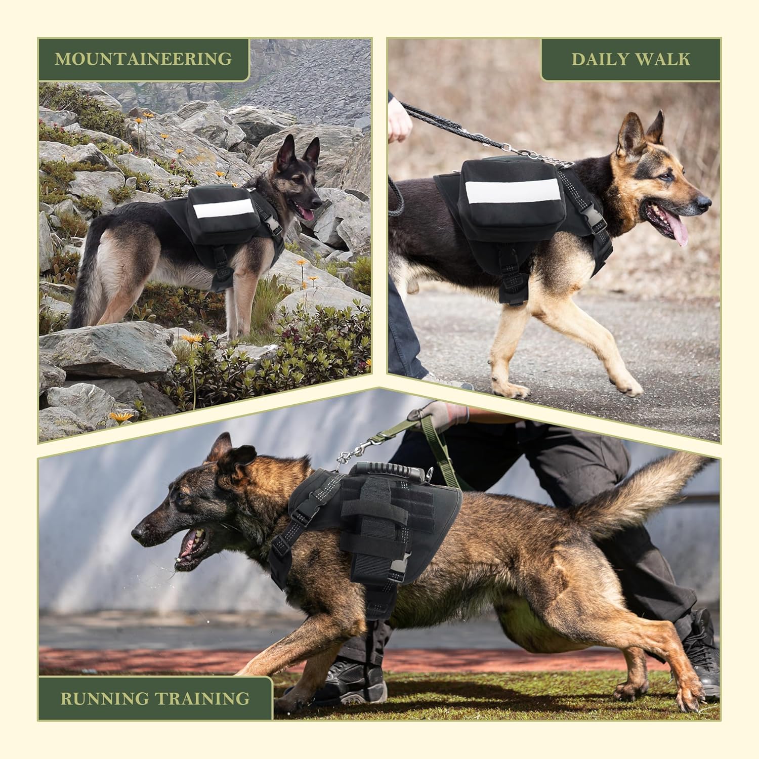 Tactical Harness for Dogs for Outdoor Sports