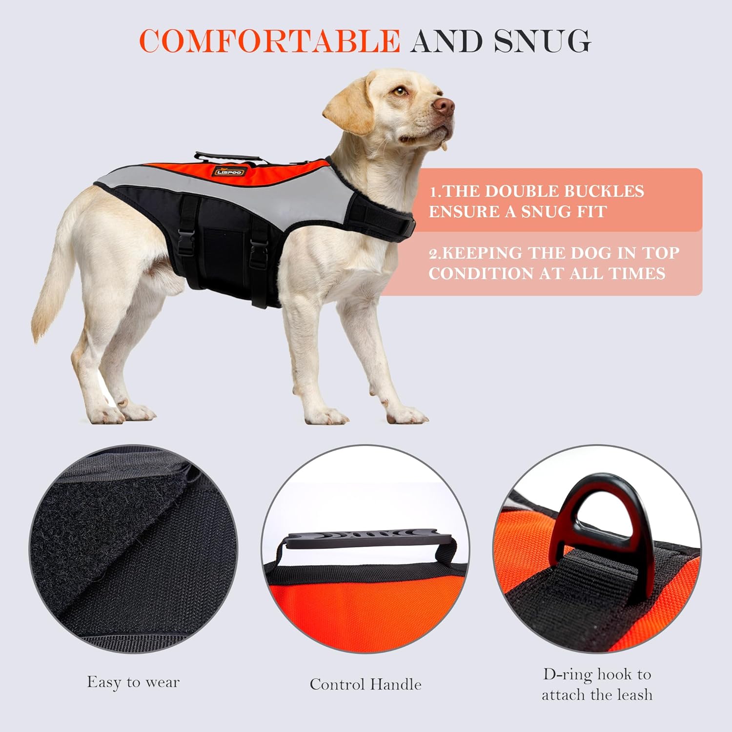 Durable Dog Life Jacket for Water Safety