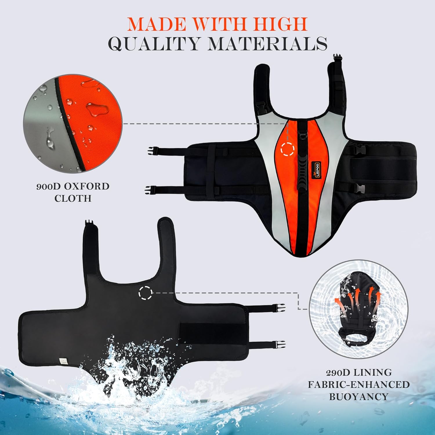 Durable Dog Life Jacket for Water Safety