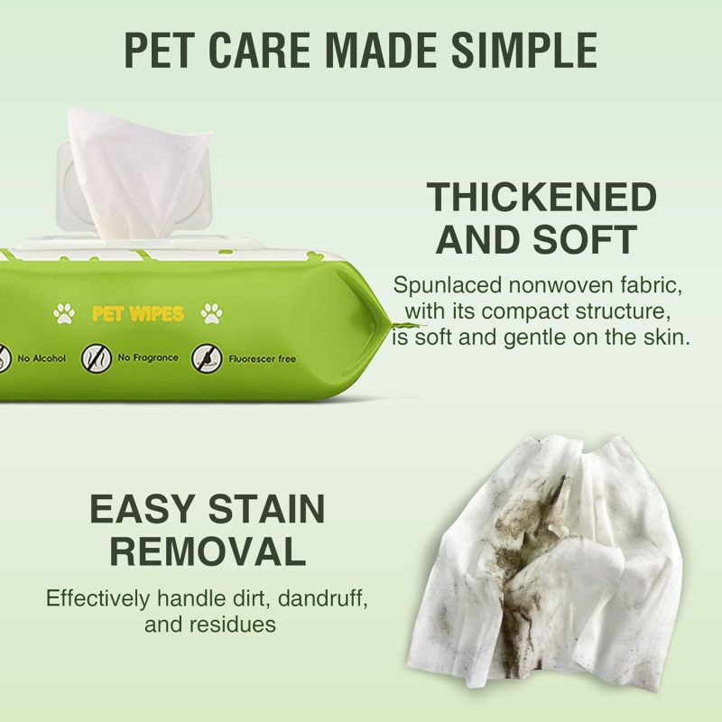 Gentle and Safe Pet Wipes for Cats and Dogs