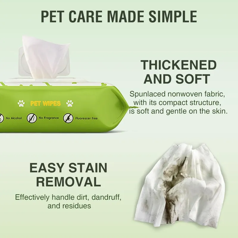 Gentle and Safe Pet Wipes for Cats and Dogs
