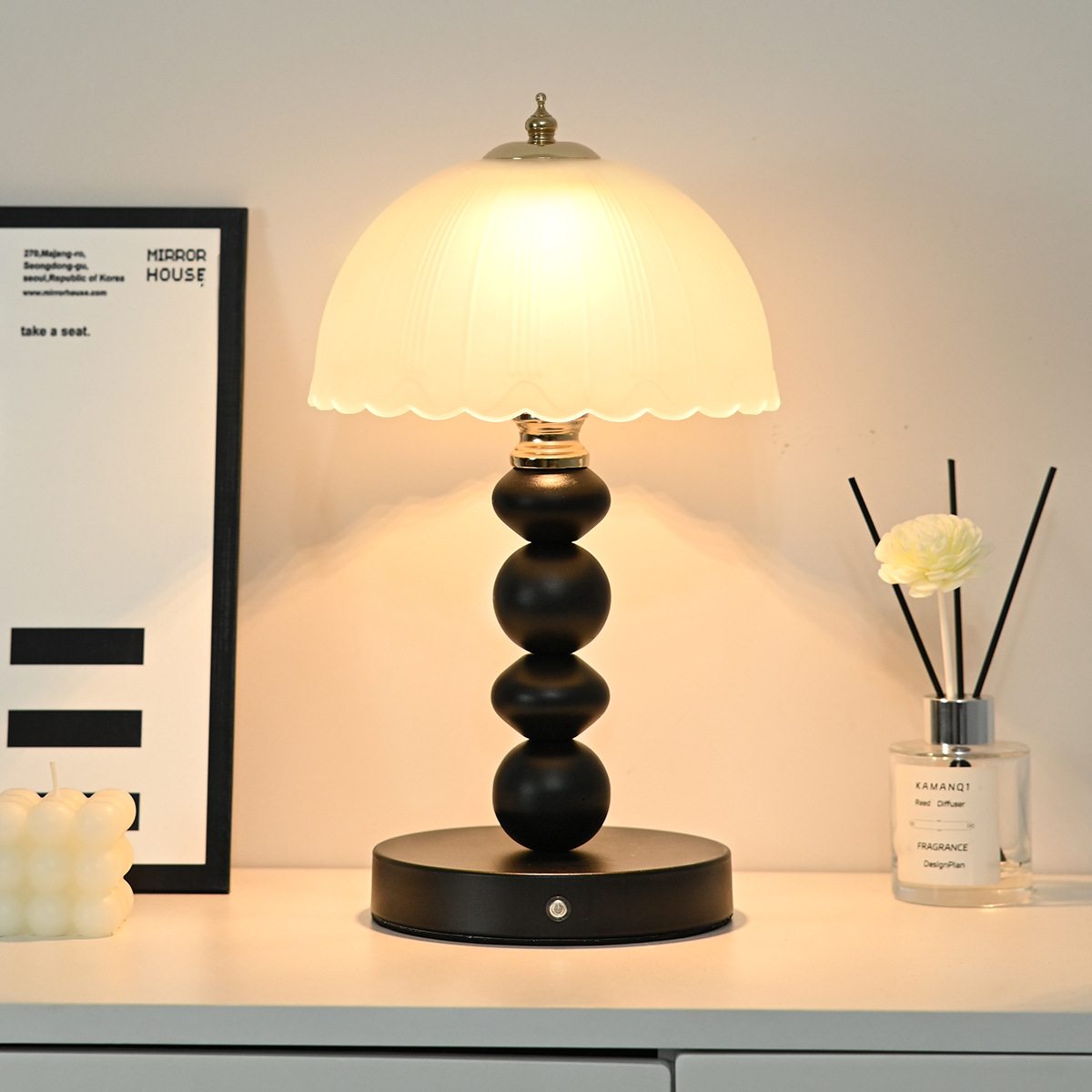 Getglow Luxury-feel Bedroom Gourd-Shaped Decorative Table Lamp